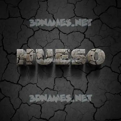 hueso in Cracked Stone style - 3D name wallpaper hueso in Cracked Stone style - 3D name wallpaper