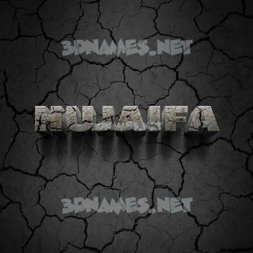 hujaifa in Cracked Stone style - 3D name wallpaper hujaifa in Cracked Stone style - 3D name wallpaper