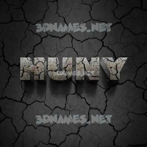 huny in Cracked Stone style - 3D name wallpaper huny in Cracked Stone style - 3D name wallpaper