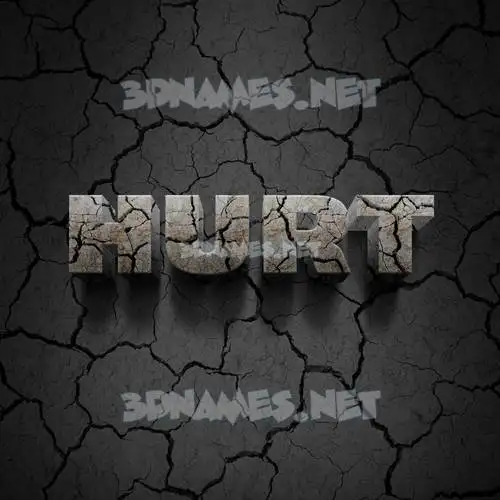 hurt in Cracked Stone style - 3D name wallpaper