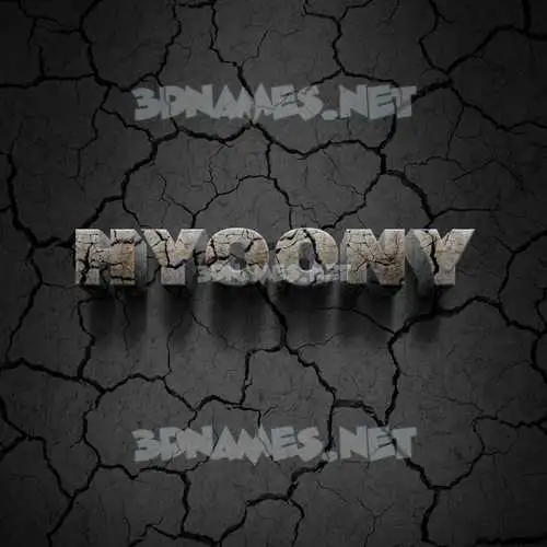 hyoony in Cracked Stone style - 3D name wallpaper
