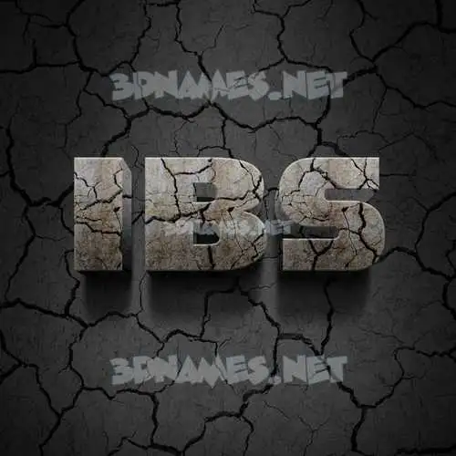 ibs in Cracked Stone style - 3D name wallpaper ibs in Cracked Stone style - 3D name wallpaper