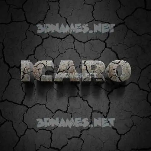 icaro in Cracked Stone style - 3D name wallpaper icaro in Cracked Stone style - 3D name wallpaper