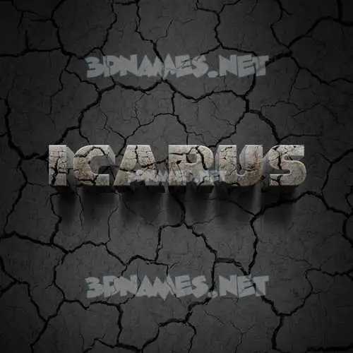 icarus in Cracked Stone style - 3D name wallpaper icarus in Cracked Stone style - 3D name wallpaper