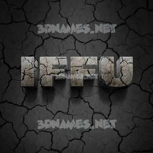 iffu in Cracked Stone style - 3D name wallpaper iffu in Cracked Stone style - 3D name wallpaper