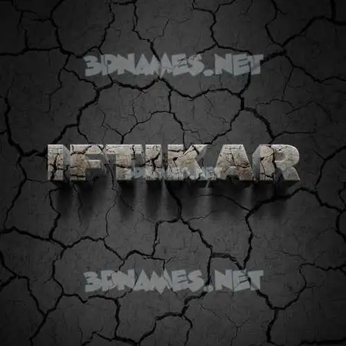 iftikar in Cracked Stone style - 3D name wallpaper iftikar in Cracked Stone style - 3D name wallpaper