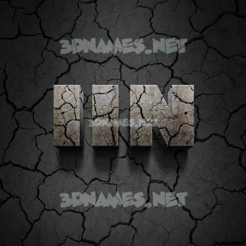 iin in Cracked Stone style - 3D name wallpaper iin in Cracked Stone style - 3D name wallpaper