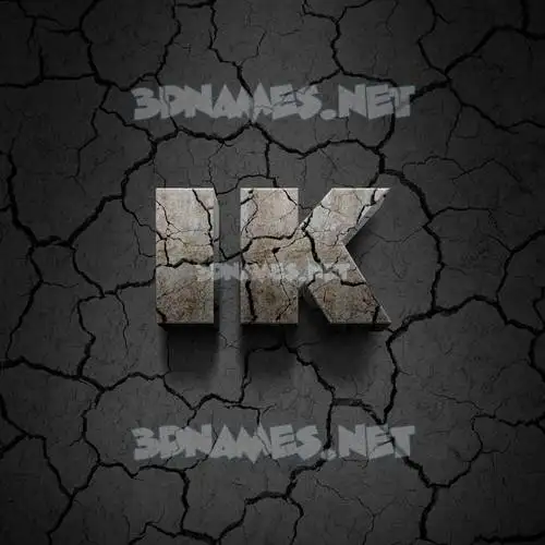 ik in Cracked Stone style - 3D name wallpaper ik in Cracked Stone style - 3D name wallpaper