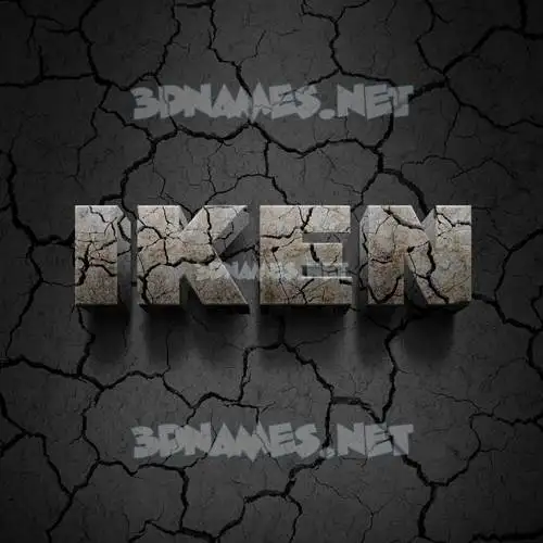 iken in Cracked Stone style - 3D name wallpaper iken in Cracked Stone style - 3D name wallpaper