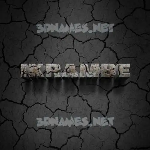 ikrambe in Cracked Stone style - 3D name wallpaper ikrambe in Cracked Stone style - 3D name wallpaper