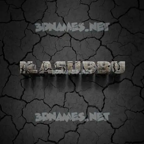 ilasubbu in Cracked Stone style - 3D name wallpaper