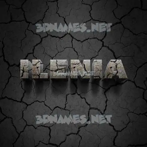 ilenia in Cracked Stone style - 3D name wallpaper