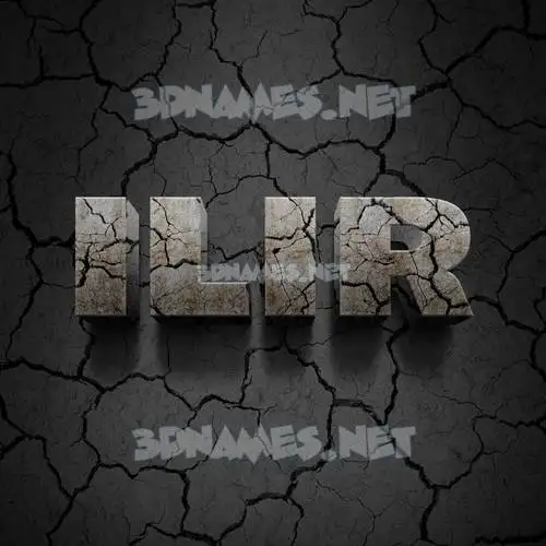 ilir in Cracked Stone style - 3D name wallpaper ilir in Cracked Stone style - 3D name wallpaper