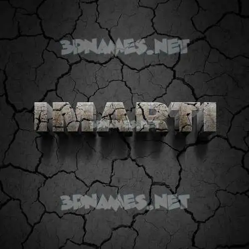 imarti in Cracked Stone style - 3D name wallpaper