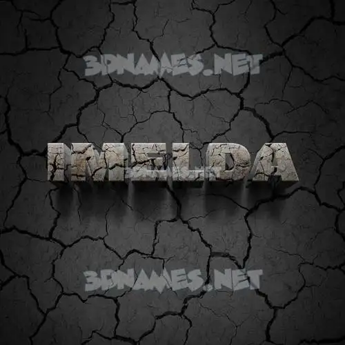 imelda in Cracked Stone style - 3D name wallpaper