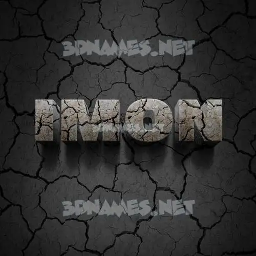 imon in Cracked Stone style - 3D name wallpaper