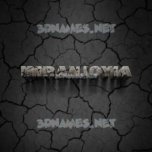 imranjoyia in Cracked Stone style - 3D name wallpaper