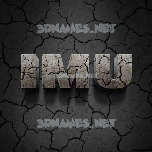 imu in Cracked Stone style - 3D name wallpaper