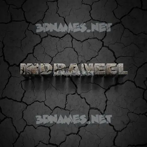 indraneel in Cracked Stone style - 3D name wallpaper