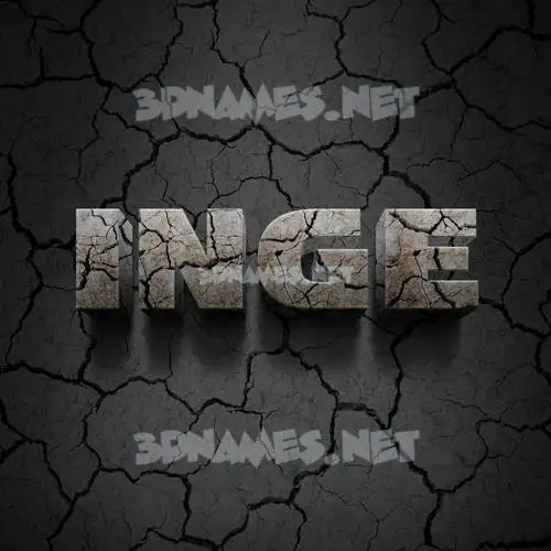 inge in Cracked Stone style - 3D name wallpaper inge in Cracked Stone style - 3D name wallpaper