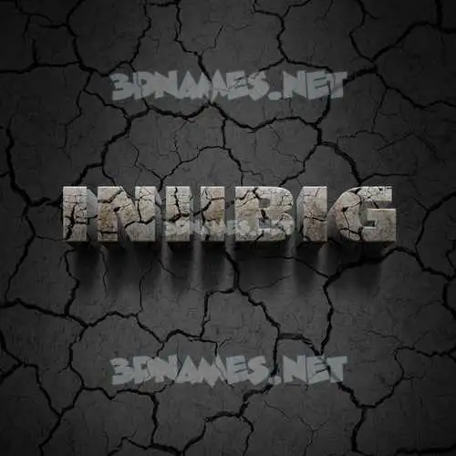 iniibig in Cracked Stone style - 3D name wallpaper iniibig in Cracked Stone style - 3D name wallpaper