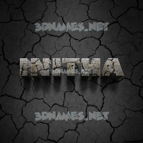 initha in Cracked Stone style - 3D name wallpaper initha in Cracked Stone style - 3D name wallpaper