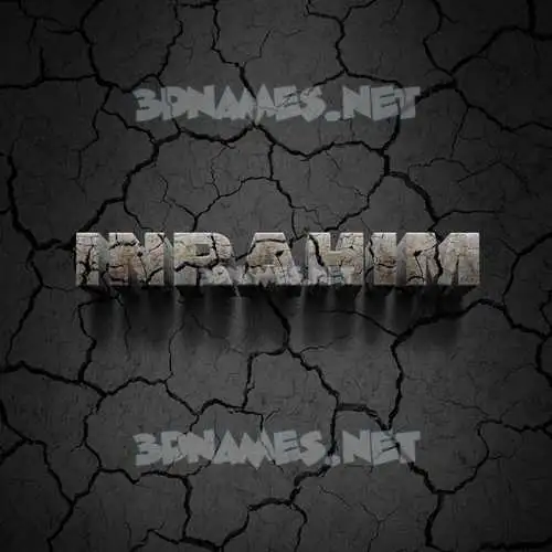inrahim in Cracked Stone style - 3D name wallpaper inrahim in Cracked Stone style - 3D name wallpaper