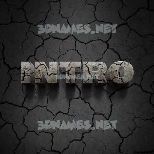 intro in Cracked Stone style - 3D name wallpaper