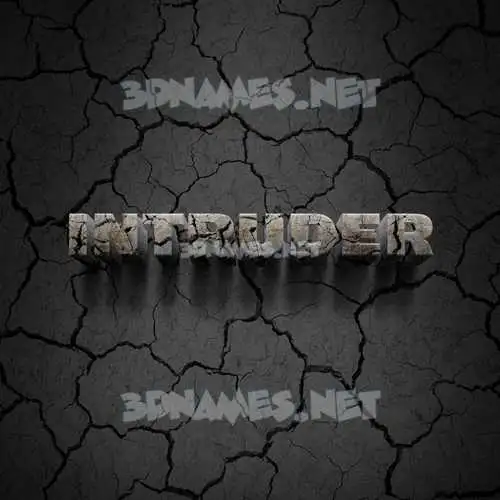 intruder in Cracked Stone style - 3D name wallpaper intruder in Cracked Stone style - 3D name wallpaper