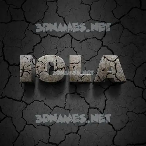 iola in Cracked Stone style - 3D name wallpaper iola in Cracked Stone style - 3D name wallpaper