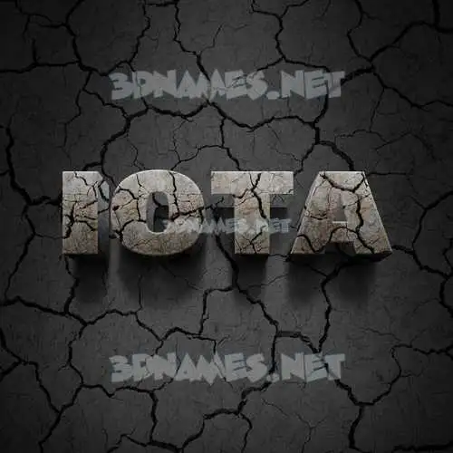 iota in Cracked Stone style - 3D name wallpaper iota in Cracked Stone style - 3D name wallpaper