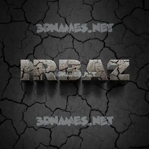 irbaz in Cracked Stone style - 3D name wallpaper irbaz in Cracked Stone style - 3D name wallpaper