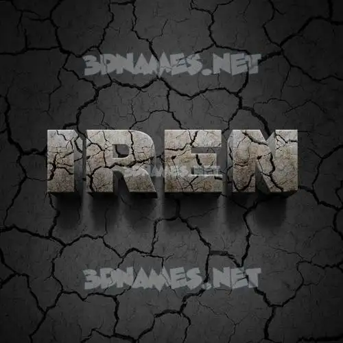 iren in Cracked Stone style - 3D name wallpaper iren in Cracked Stone style - 3D name wallpaper