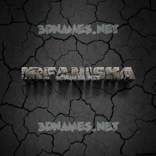 irfanisha in Cracked Stone style - 3D name wallpaper irfanisha in Cracked Stone style - 3D name wallpaper
