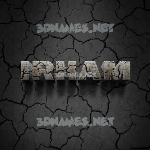 irham in Cracked Stone style - 3D name wallpaper irham in Cracked Stone style - 3D name wallpaper