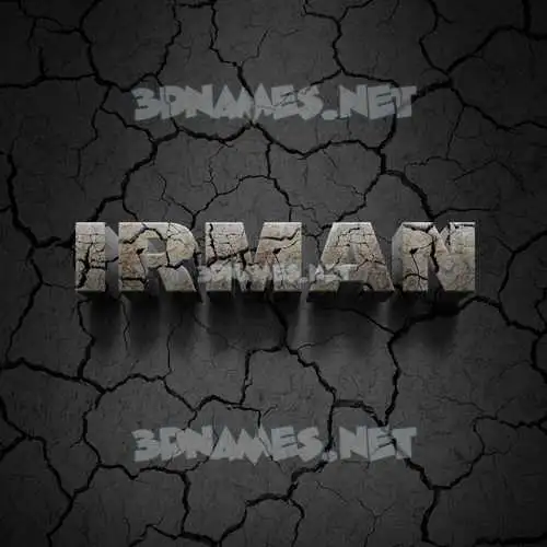 irman in Cracked Stone style - 3D name wallpaper irman in Cracked Stone style - 3D name wallpaper