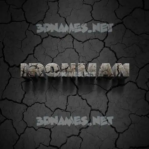 ironman in Cracked Stone style - 3D name wallpaper ironman in Cracked Stone style - 3D name wallpaper