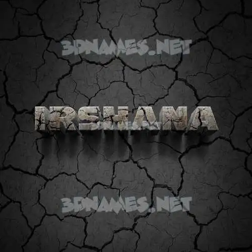 irshana in Cracked Stone style - 3D name wallpaper irshana in Cracked Stone style - 3D name wallpaper