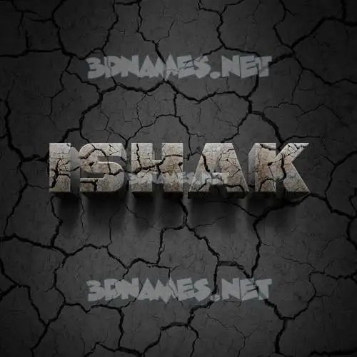 ishak in Cracked Stone style - 3D name wallpaper ishak in Cracked Stone style - 3D name wallpaper