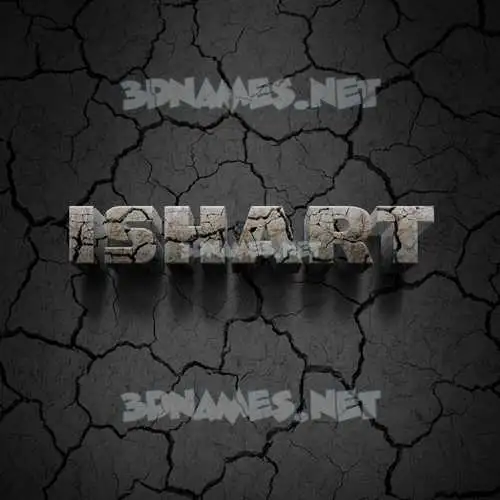 ishart in Cracked Stone style - 3D name wallpaper ishart in Cracked Stone style - 3D name wallpaper