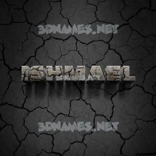 ishmael in Cracked Stone style - 3D name wallpaper