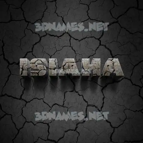 isiaha in Cracked Stone style - 3D name wallpaper isiaha in Cracked Stone style - 3D name wallpaper