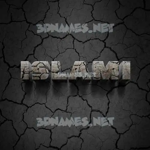 islami in Cracked Stone style - 3D name wallpaper islami in Cracked Stone style - 3D name wallpaper