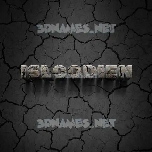isloodien in Cracked Stone style - 3D name wallpaper isloodien in Cracked Stone style - 3D name wallpaper
