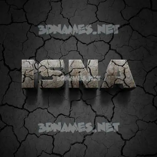 isna in Cracked Stone style - 3D name wallpaper isna in Cracked Stone style - 3D name wallpaper