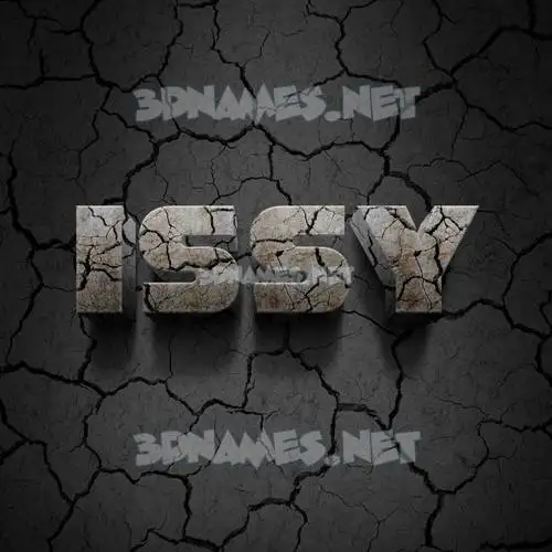 issy in Cracked Stone style - 3D name wallpaper issy in Cracked Stone style - 3D name wallpaper