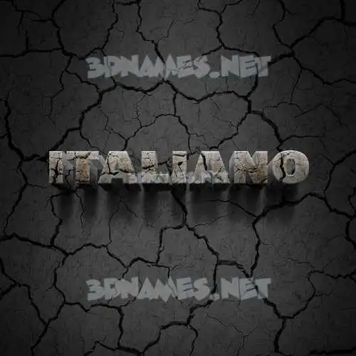 italiano in Cracked Stone style - 3D name wallpaper italiano in Cracked Stone style - 3D name wallpaper
