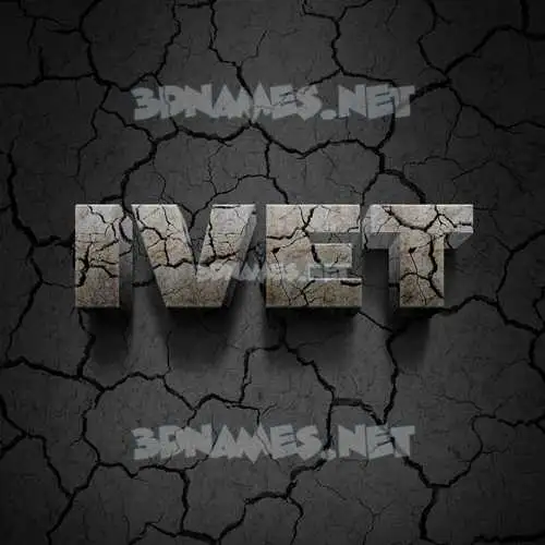 ivet in Cracked Stone style - 3D name wallpaper ivet in Cracked Stone style - 3D name wallpaper