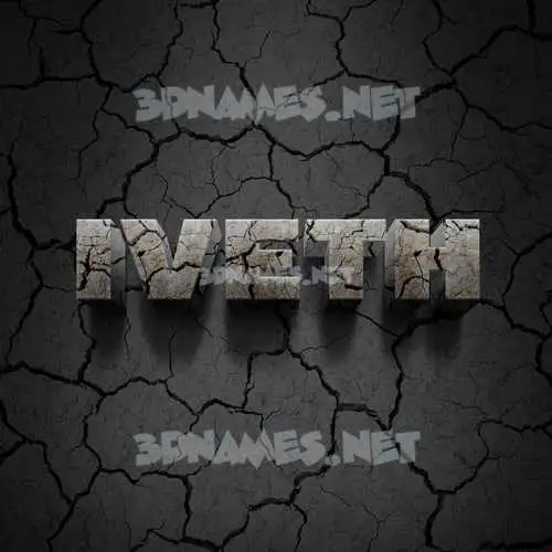 iveth in Cracked Stone style - 3D name wallpaper