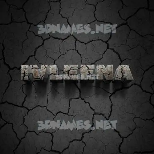 ivleena in Cracked Stone style - 3D name wallpaper